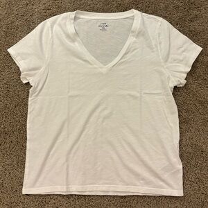 J.CREW White Slub Cotton Tee